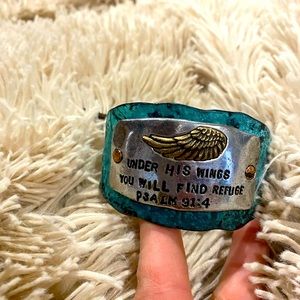 Turquoise and silver plated bracelet